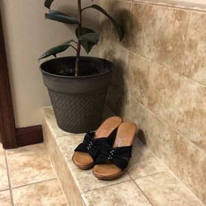 Italian Shoe Makers Wedge Sandals, Size 7.5